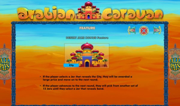 Arabian Caravan Slot Bonus Info