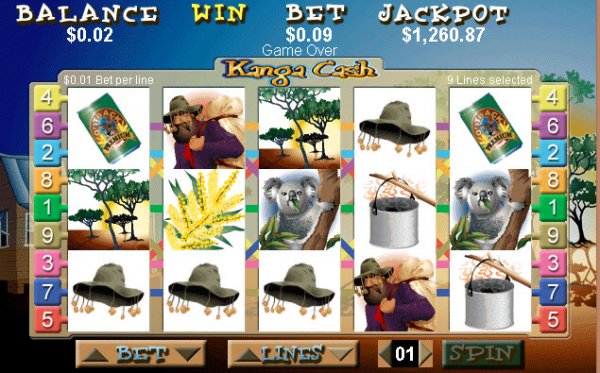 Kanga Cash Cash Grab Slot Game Reels