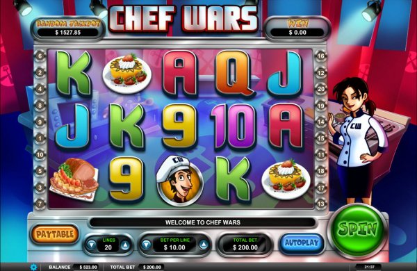 Chef Wars Slot Game Reels