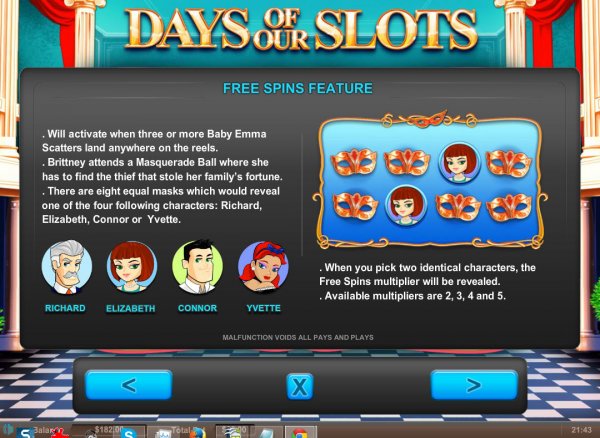 Days Of Our Slots Bonus Features