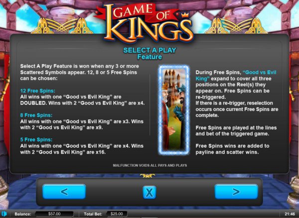 Game of Kings Slot Free Spins & Expanding Wilds