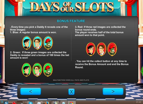 Days Of Our Slots Bonus Features