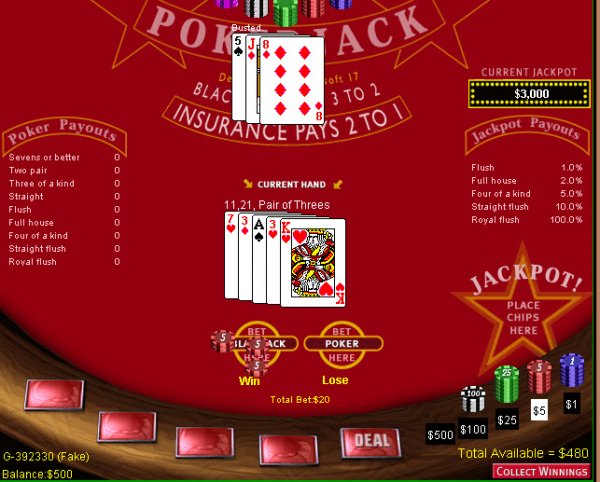 Poker Jack Game Screen