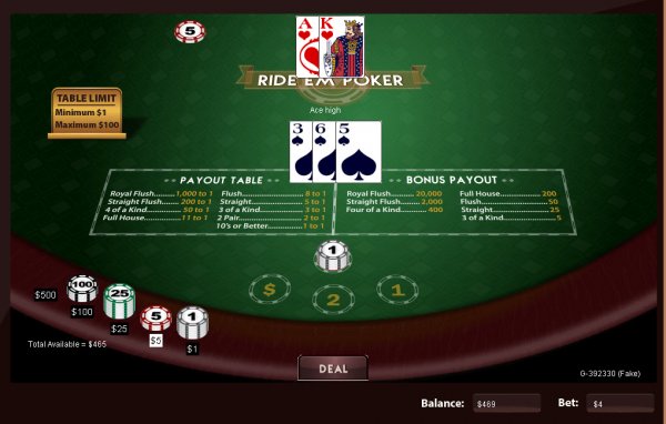 Ride 'Em Poker Game