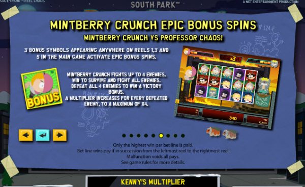 South Park Reel Chaos Slot Mintberry Crunch Bonus