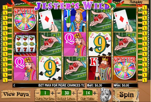 Jester's Wild Slot Game Reels