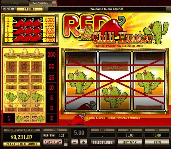 Screenshot of Red Chili Hunter Slots from Top Game