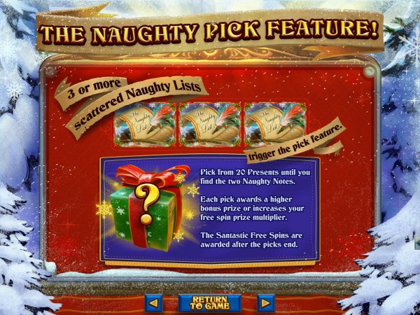 The Naughty List Slot Pay Table