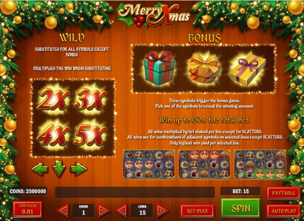 Merry Xmas Slot Features