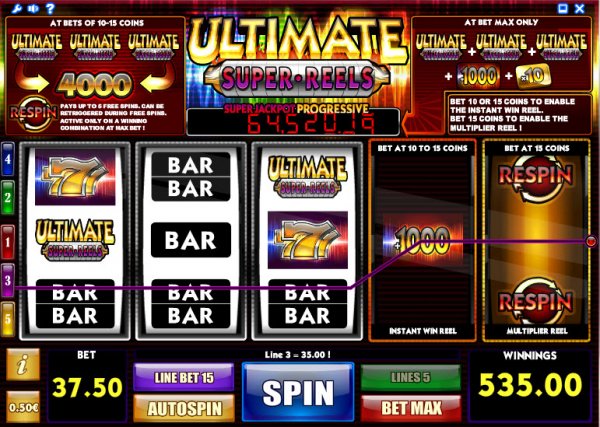 Ultimate Super Reels Slot Extra Reels