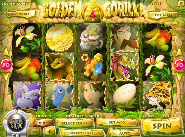 Golden Gorilla Slot Game Reels