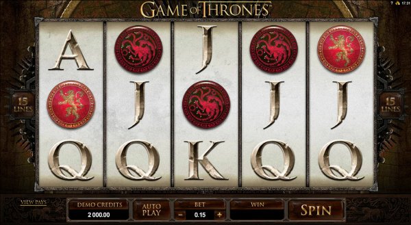 Game Of Thrones Slot Game Reels