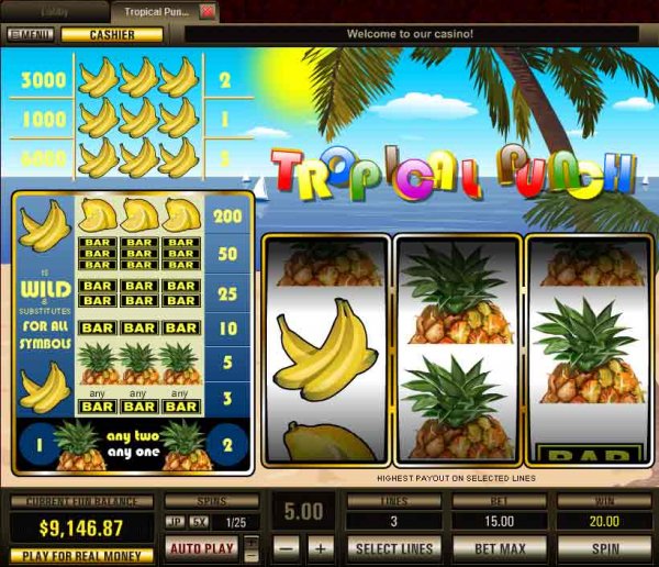 Screenshot of Tropical Punch Slots from Top Game