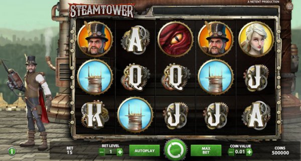 Steam Tower Slot Game Reels