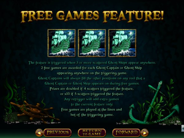 Ghost Ship Slot Free Games Feature