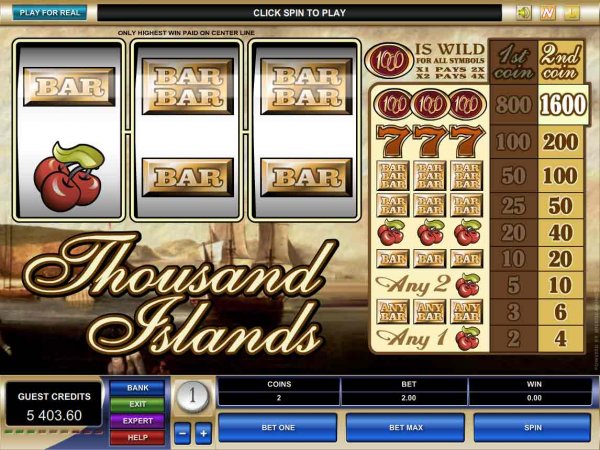 Screenshot of Thousand Islands Slots from Microgaming