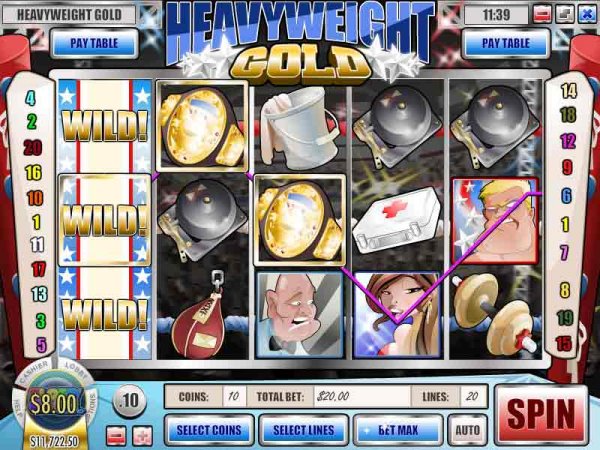 Screenshot of Heavyweight Gold Slots by Rival Gaming