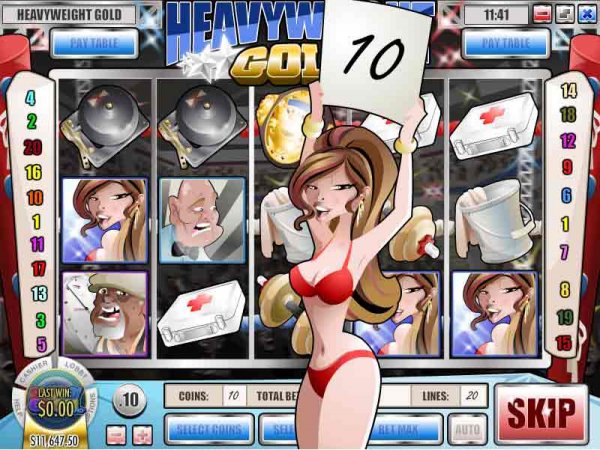 Free Spin Round from Heavyweight Gold Slots by Rival Gaming