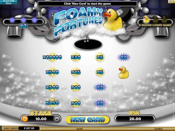 Screenshot of win results from Foamy Fortunes Instant Win Game by Microgaming