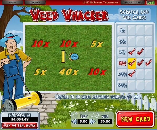 Game play on Weed Whacker