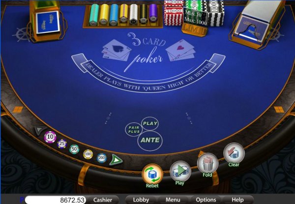 3 Card Poker Table Elite Edition