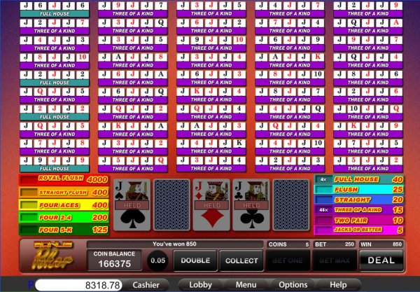 Bonus Poker 50 Play