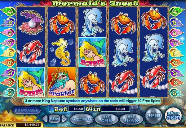 Action photo from Mermaids Quest video slots