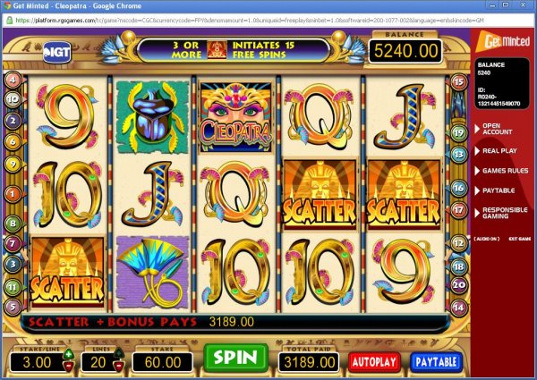 play cleopatra slots for free online