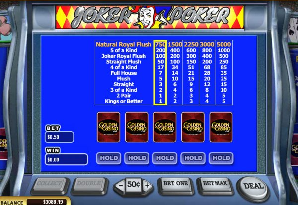 Joker Poker Kings Slots Machine