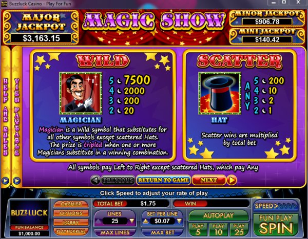 Magic Show Wild and Scatter 