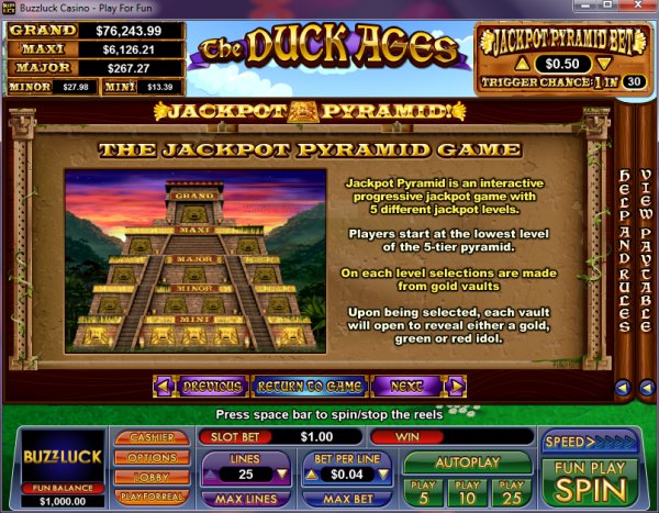 Pyramid Jackpot Bonus 