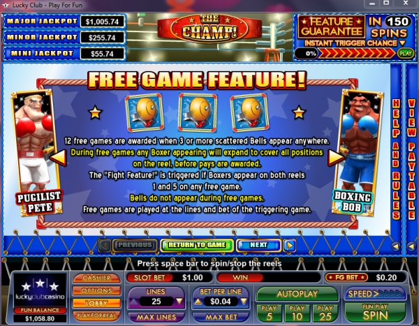 Free Games Feature 