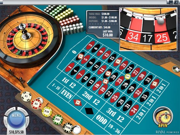 European Roulette from Rival Powered Casinos