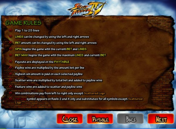 Street Fighter IV Rules