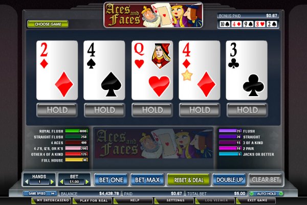 Aces and Faces  Bonus Video Poker