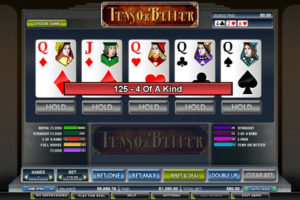 Tens or Better   Bonus Video Poker