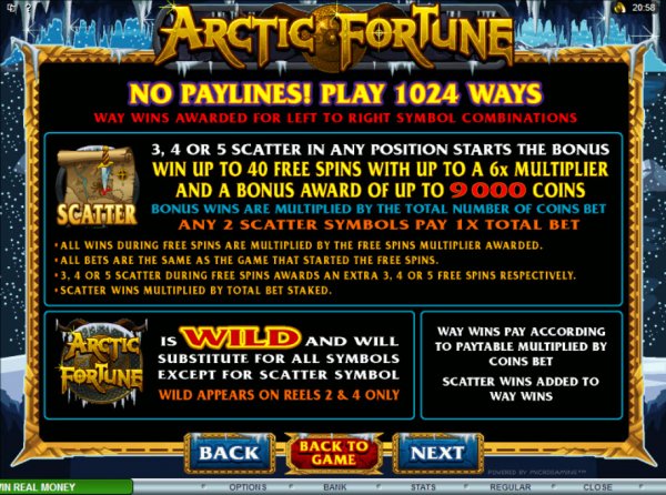 Arctic Fortune Features