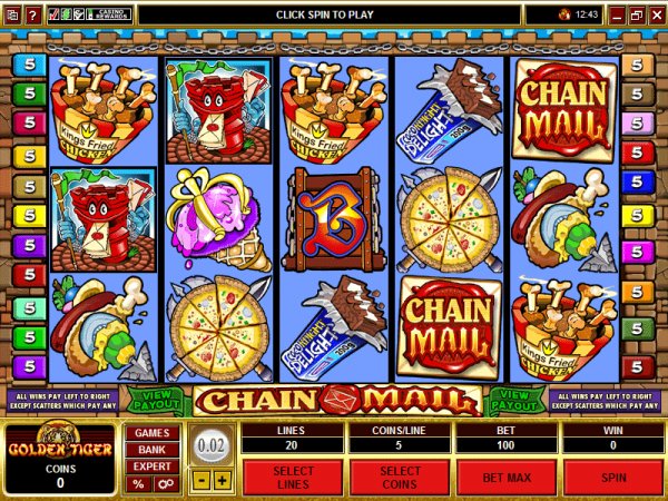 Photo of the screen play from Chainmail Slots