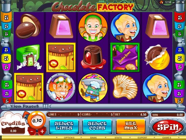 Screenshot from Chocolate Factory Slots