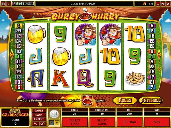 Curry in a Hurry - video slots by Microgaming