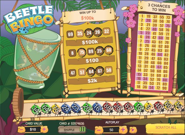 Beetle Bingo Scratch All Main Game 