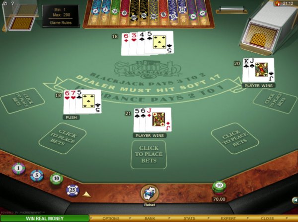 Multihand Spanish Blackjack  Gold