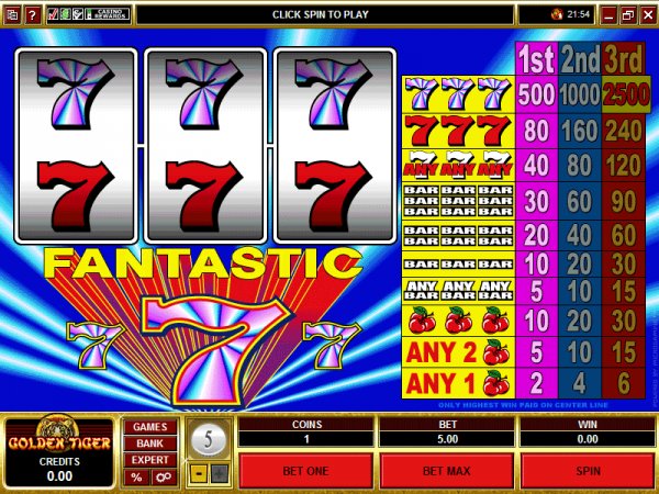 Picture of Fantastic 7's classic slot game