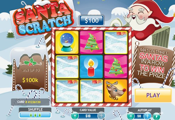 Santa Scratch Game Play