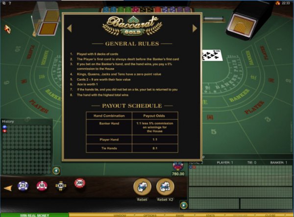 Baccarat Gold Game Rules