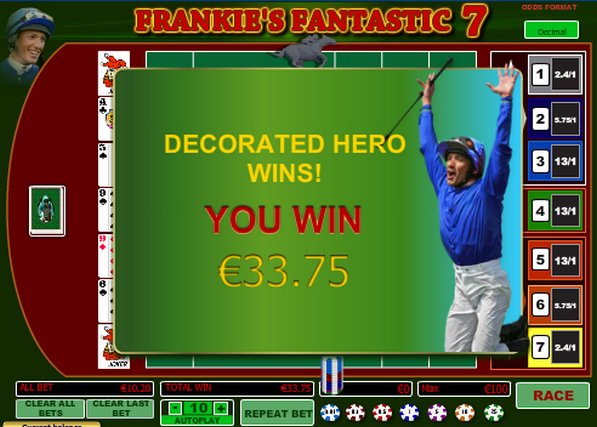 Frankies Fantastic 7 Win