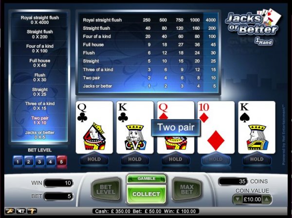 online casino jacks or better