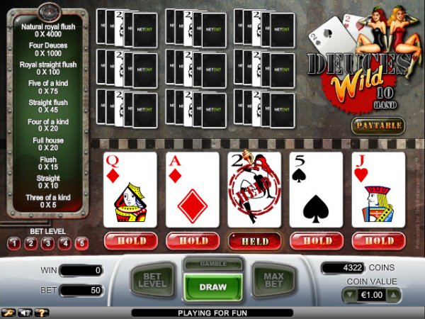 free deuces wild video poker download