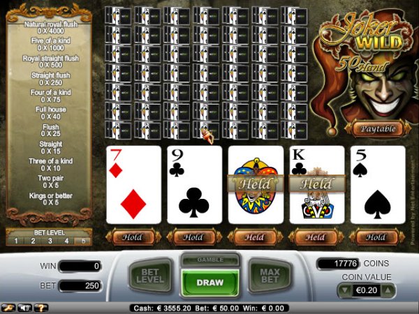 Joker Wild Video Poker 50 Hand