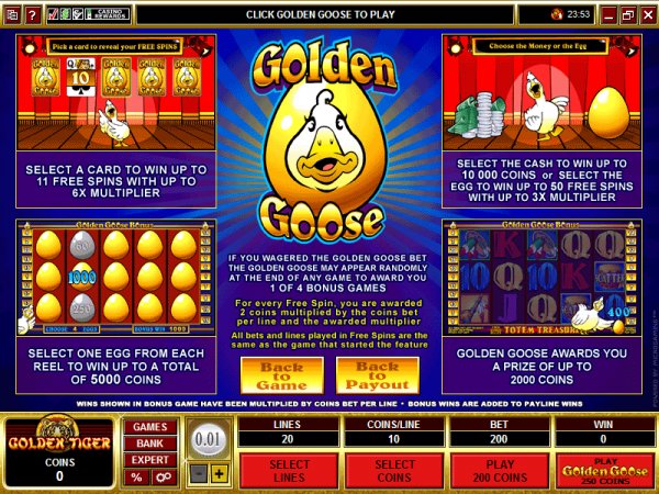 Golden Goose Bonus Rules